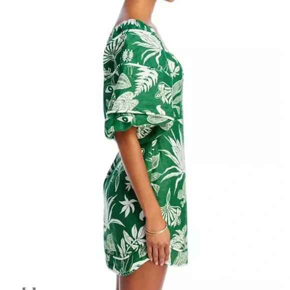 🆕 Farm Rio Forest Soul Linen Mini Dress - Picture 5 of 11